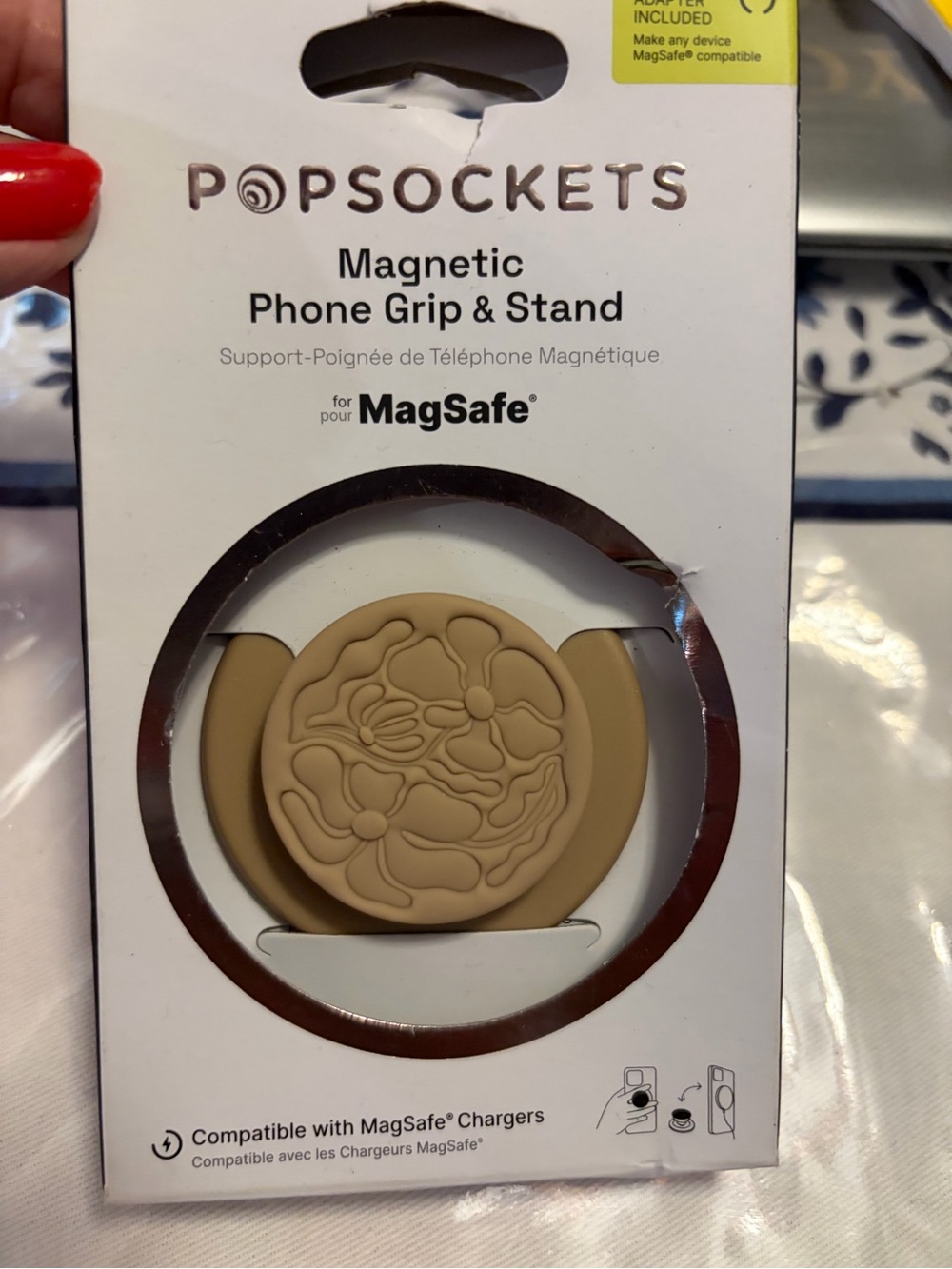 PopSocket Magnetic Phone Grip & Stand by PopSocket - Beige Floral Design